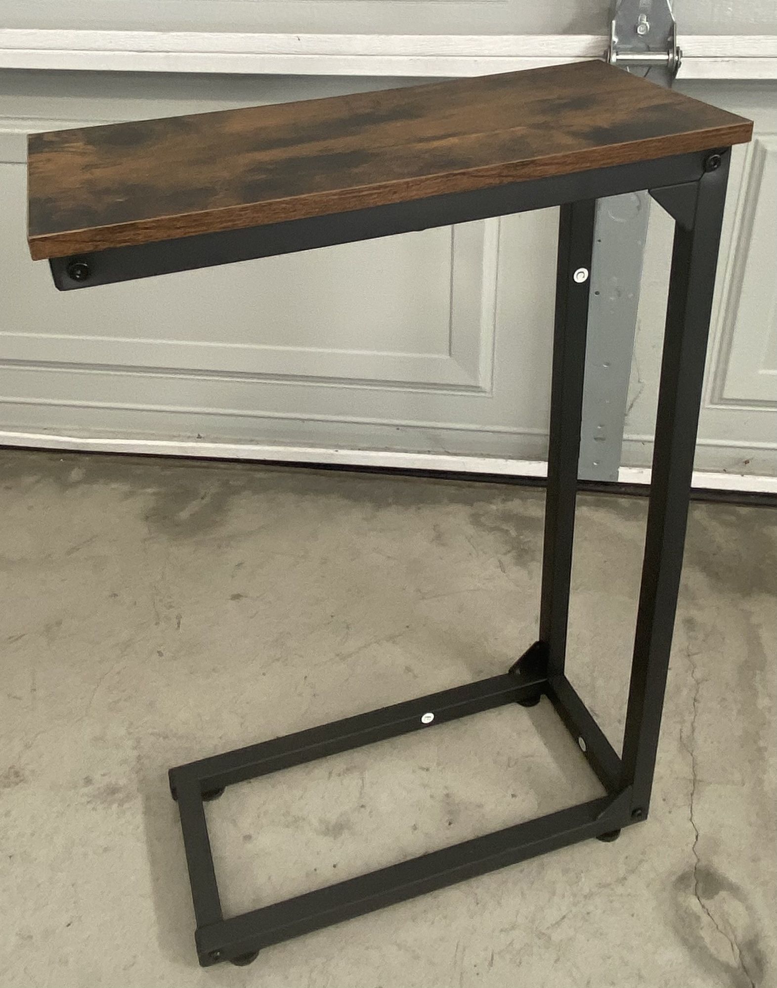 C Shaped End Table, Couch Table That Slide Under, Small Side Table