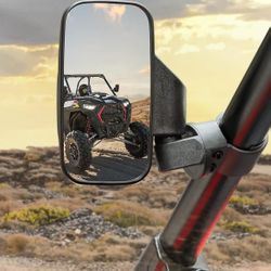 UTV Mirrors Side Mirrors Fits 1.6 inch to 2 inch Roll Cage Compatible with Polaris RZR  Can Am Kawasaki Mule Rhino YXZ Zforce