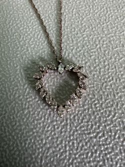 14k heart and silver 925 chain