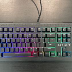 Atrix Light-Up RGB Wired USB Keyboard - GSKB04