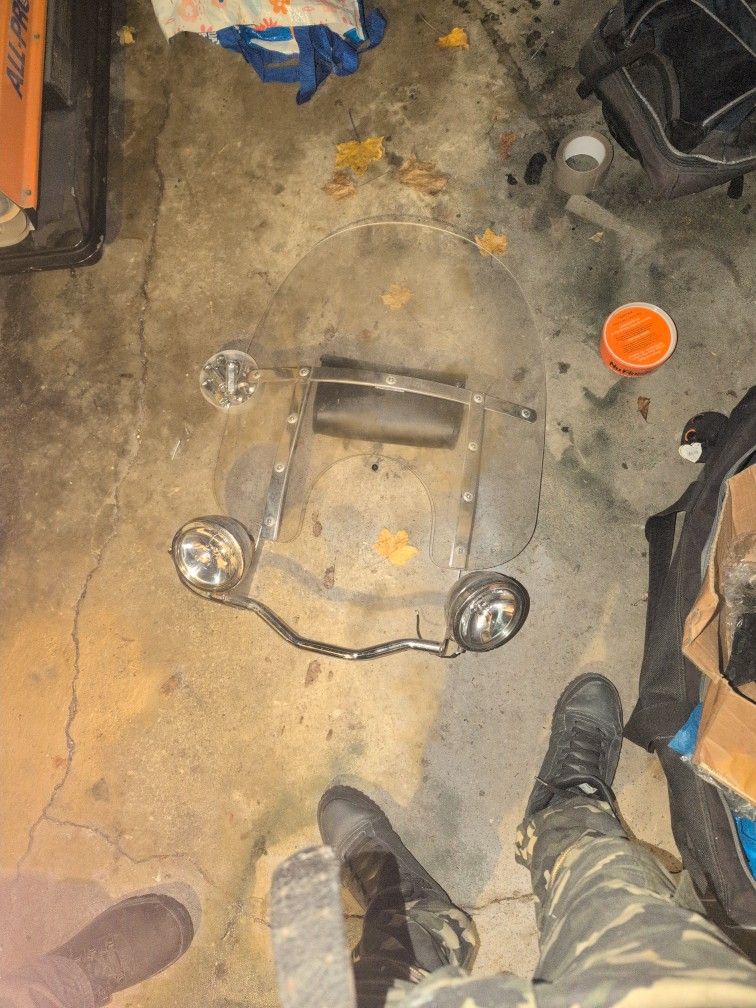 Harley Parts Windshield Lights And Rear Bar