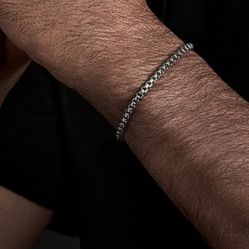 David Yurman Chain Bracelet Sterling Silver 8.25 In