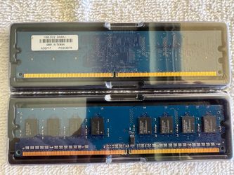 1GB DDR2 DIMM Desktop RAM Sticks (2x)