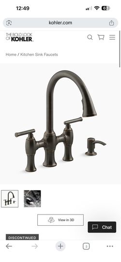 Kohler Oresund Pull Down Kitchen faucet Bronze/Chrome available