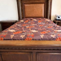 Michael Amini Torino Bedframe Wooden with Marble Queen Size