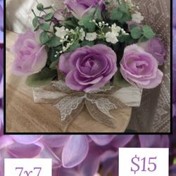 Purple Flower Box Mother's Day