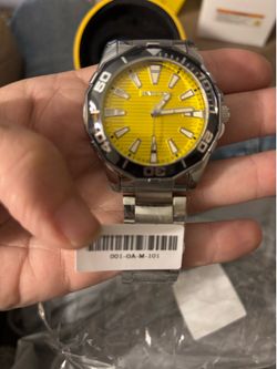 Invicta Diver-Style Watch Yellow Dial