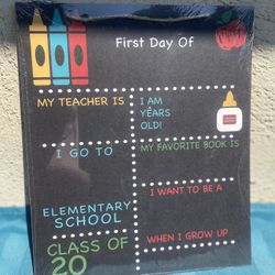 First Day Of School Chalkboard Back To School