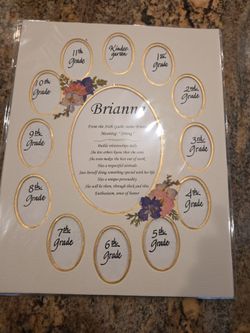 School pictures photo frame for "Brianna"