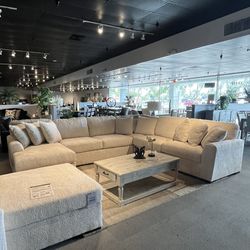 Ivory 4PC Chaise Sectional Couch 