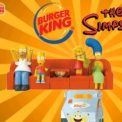 Simpsons Movie COUCH-a-bunga Burger King Kids Club Toys Complete Set Lot 6

