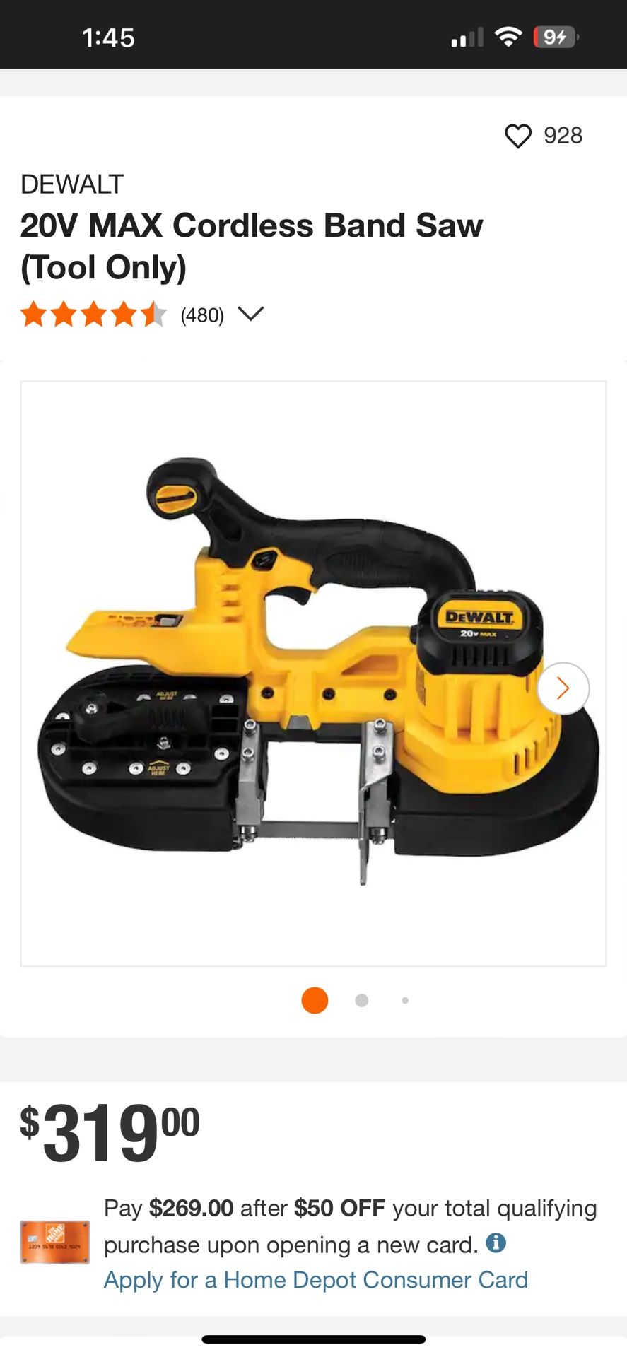 DeWalt Band Saw