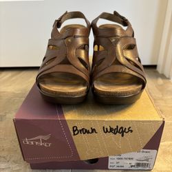 Dansko Brown Wedges