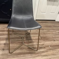 Two West Elm Chairs - Navy Blue