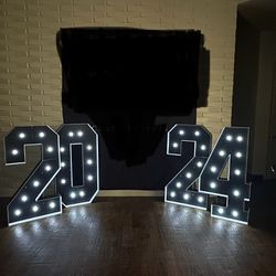 4 Foot Tall Lighted Marquee Numbers 