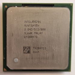 Intel Pentium 4 , SL6WK , 3Ghz/512kb/800Mhz ,Cashe Socket PGA478