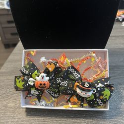 1 Set Of Halloween Hair Bows
