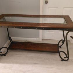 Metal And Glass Decorative Table 