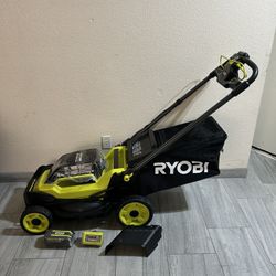 Ryobi 40V Self Propelled Lawnmower Kit With Battery And Charger Brand New 