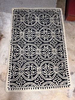 Black and White Rug