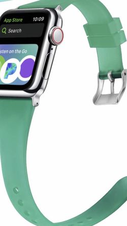 KAOME Slim Band Compatible with Apple Watch Band 38mm 40mm, Waterproof Durable Silicone Transparent Sport Strap for Apple Watch Series 4 3 2 1, Sport