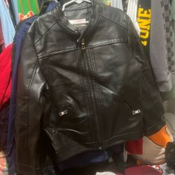 Boys Faux Leather Jacket 
