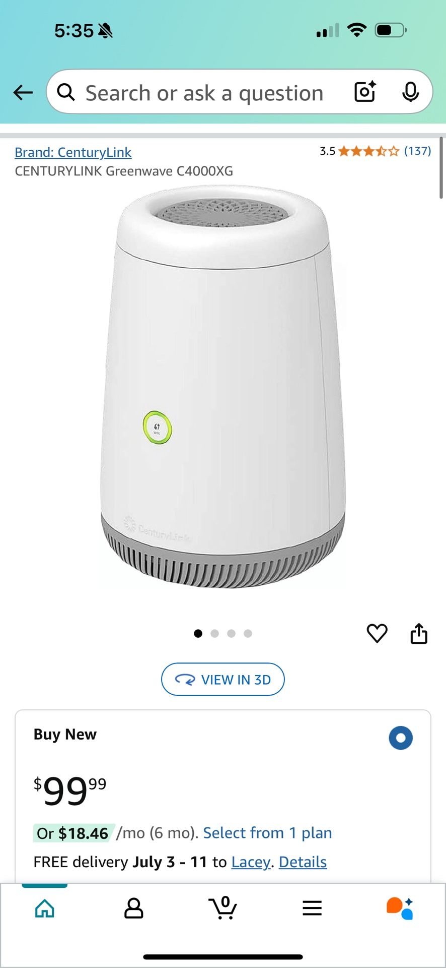 Centurylink Wi-Fi Modem Router C400Xg