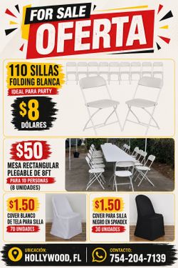 Venta mobiliario party rental