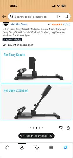Back Extension/Sissy Squat+ Free Gym Equipment