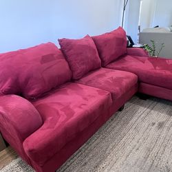 Free Red Sofa With chaise