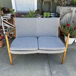 New!! COPENHAGEN '45 MID-CENTURY MODERN LOVESEAT (Repaired).