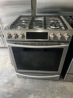 Samsung Stainless Steel Gas Range Slide-In 30