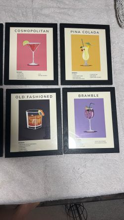 8 Drink Pictures 9x11in