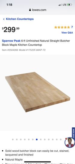 Countertop Block Unfinished