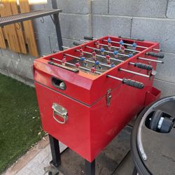 Foosball Table And Cooler-Ice Chest 