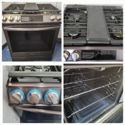 Samsung Smart Slide-in Gas Range 6.0 cu. ft. with Smart Dial, Air Fry & Wi-Fi (Scratch & Dent Unit)