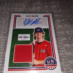Card 5of379 Team USA Autograph+Jersey Relic Of Riley Brown