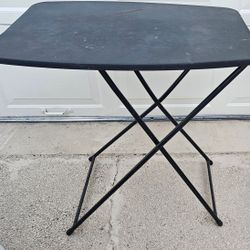 Adjustable Height Personal Folding Table, Black  26"L 18"W 28"H