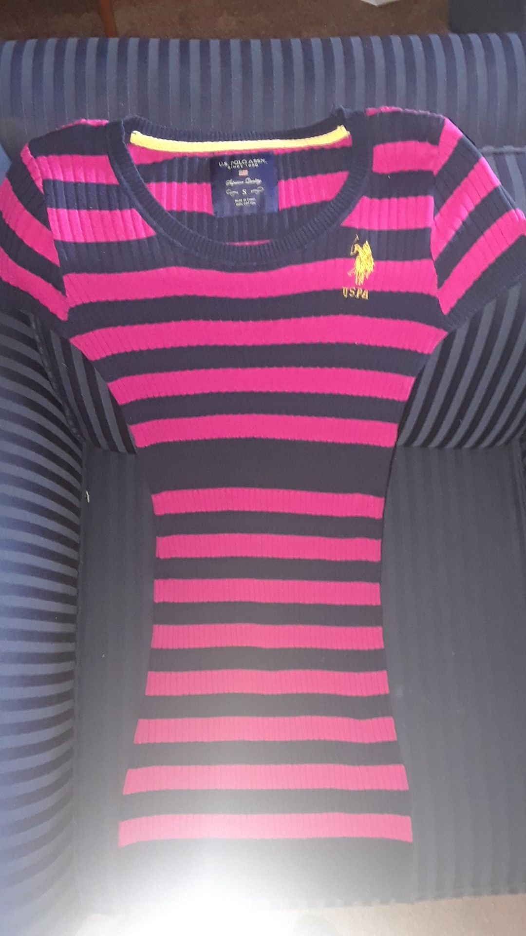Pink and Navy Blue Polo Dress size small