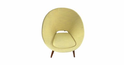 West Elm Luna Accent Chair | Citrus Yellow | MCM