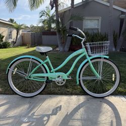 Micargi Rover  Beach Cruiser Bike  “26 Wheels– Mint Green