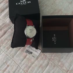 Coach Watch Red