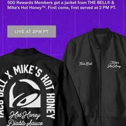 TACO BELL x MIKE’S HOT HONEY DIABLO SAUCE JACKET SZ LARGE *1 OF 500*