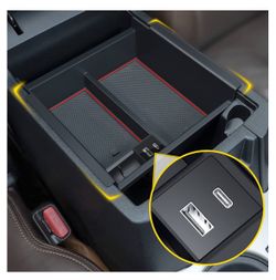 DrCarNow Upgrade for Toyota 4Runner Center Console Organizer Tray with USB Port