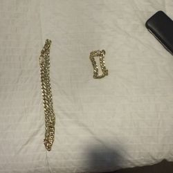 Gold Plated Chain And Gold Plated Bracelet 