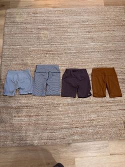 Alo Yoga & Lululemon Women’s Biker Shorts Bundle – 4 Pairs