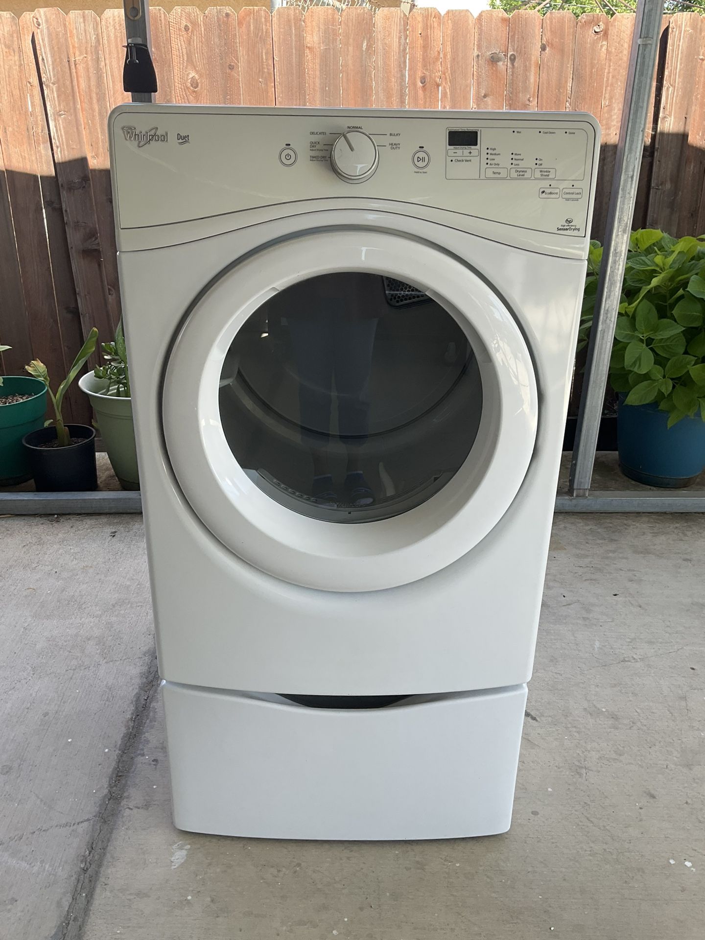 Whirlpool Electric Dryer With Pedestal Working Good Condition
