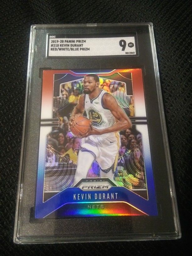 Kevin Durant Red White Blue Prizm SGC 9 Graded