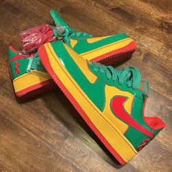 Men’s Nike Lil Yachty It’s Us Lucky Green Concrete Boys Air Force 1s-Size 10-