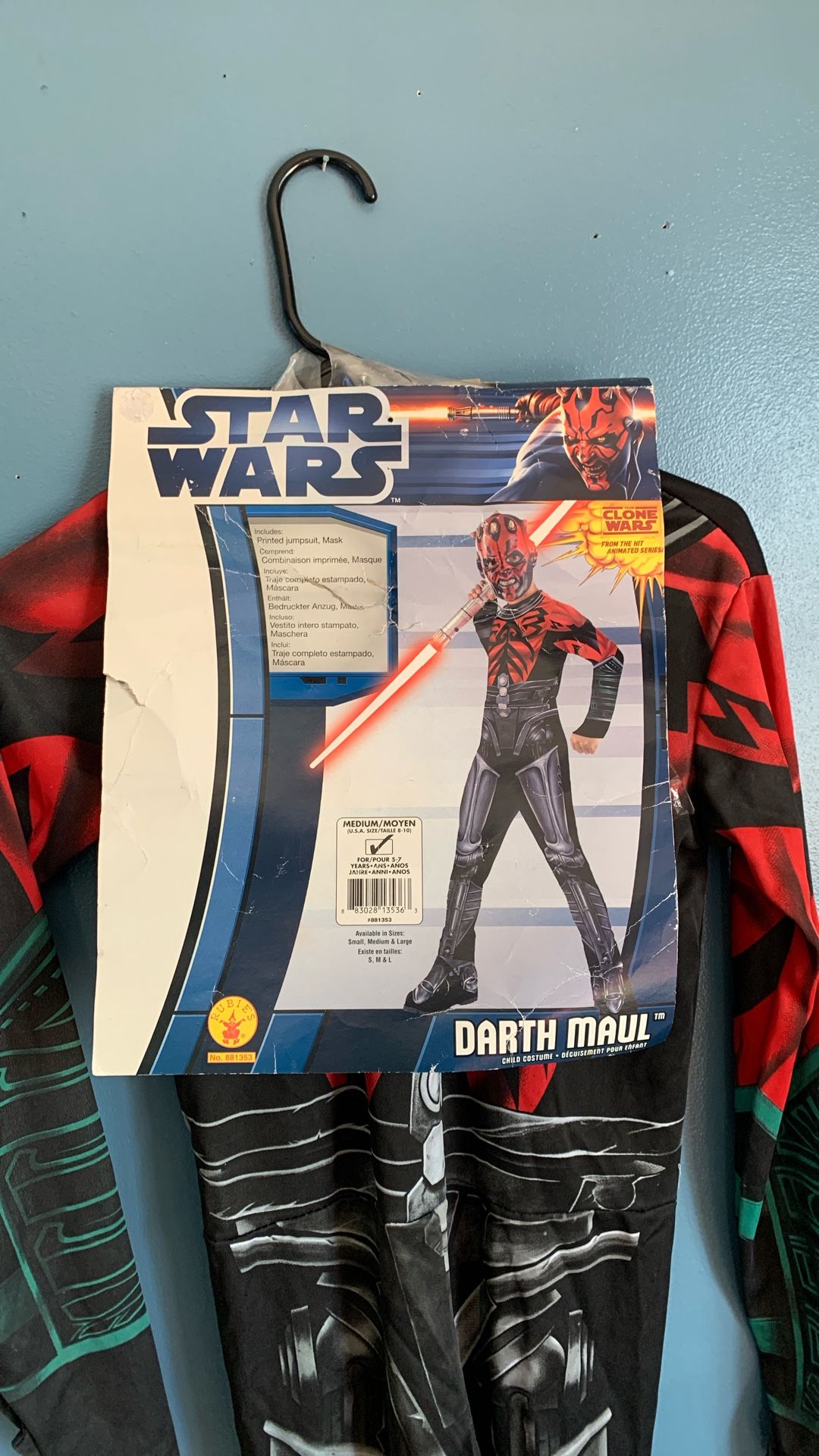 HALLOWEEN STAR WARS DARTH MAUL KIDS SIZE MEDIUM COSTUME